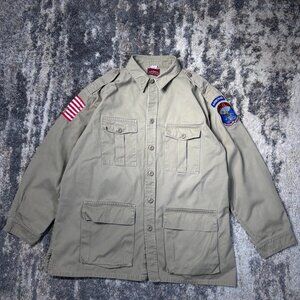 VINTAGE KHAKI JUNGLE  MILITARY JACKET XL SIZE...